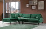 Atelier Del Sofa Sofá Esquinero Papira Corner CHL+3R Verde 283 x 180 x 90 cm